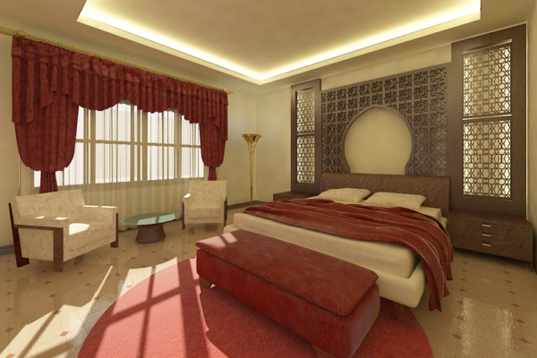 schlichte farben für ein elegantes orientalisches schlafzimmer modell