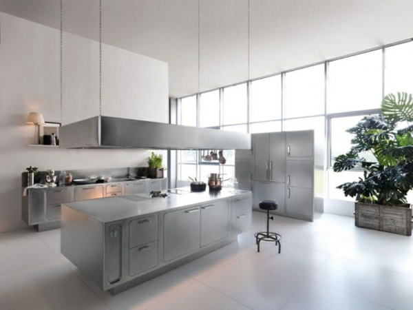 Edelstahl-Küche-modernes-design-kochinsel-einheiten-Abimis-prisma - interessant
