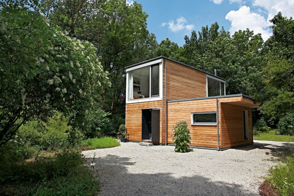 doppelhäuser-bauen-moderne-gestaltung - grüne umgebung