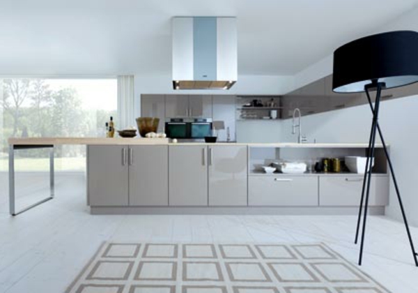 edelstahl-küche-ikea-weiße-gestaltung - neues modell von lampen