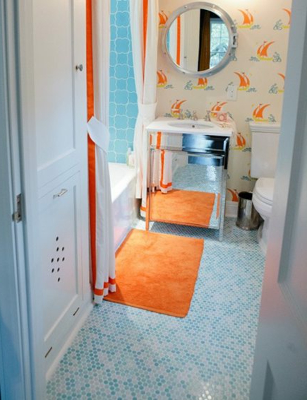 fliesen-fürs-bad-mosaik- orange teppiche