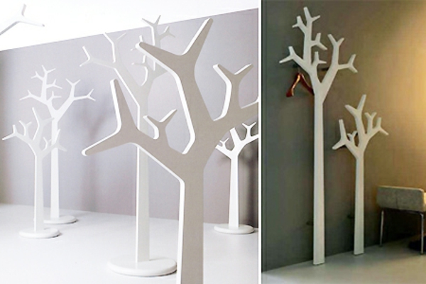 garderobe-selber-bauen-weiße-bäume - unterschiedliche beleuchtung der beiden fotos