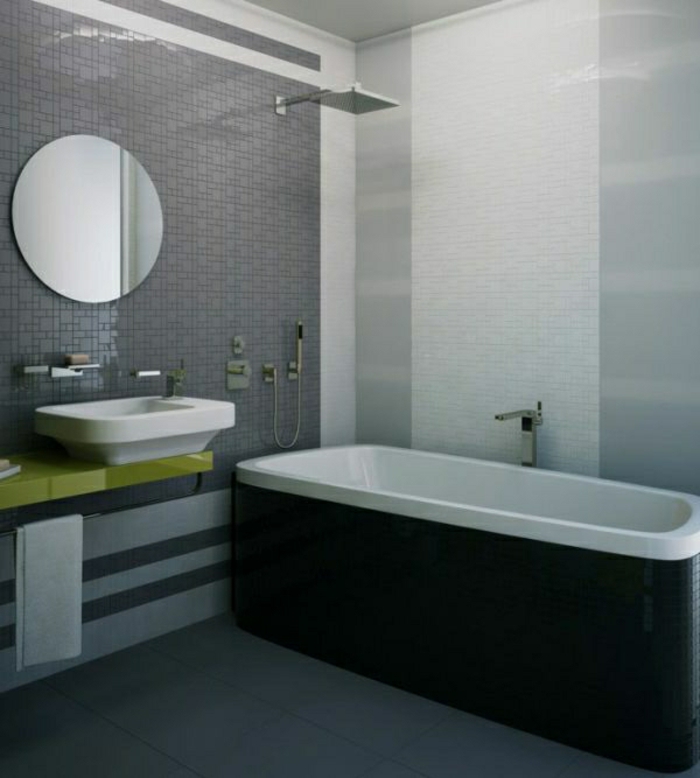 grautöne-wandfarbe-badezimmer-badewanne-runder-spiegel