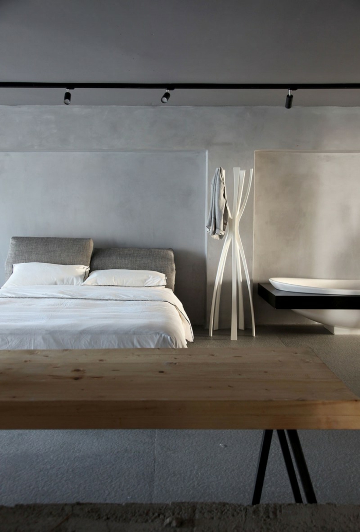 ideen-zum-streichen-im-schlafzimmer-graue-wandfarbe