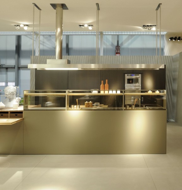 ikea-arbeitsplatten-edelstahl-küche - ultramodern gestaltet