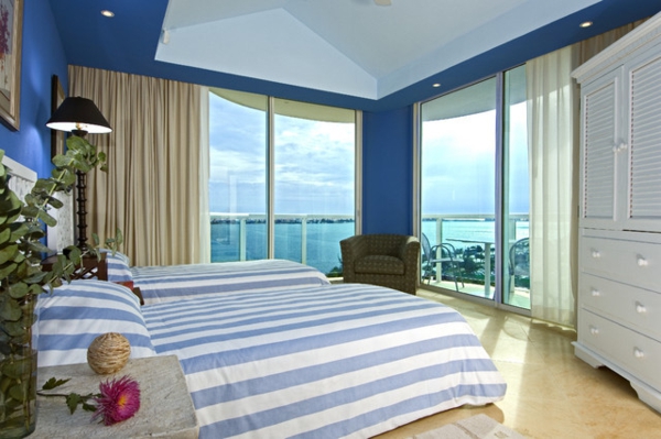 schlafzimmer-modern-gestalten-lagune-farbe- glaswände
