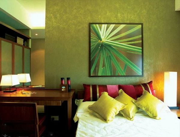 wandgestaltung-farbe-modernes-bild-im-schlafzimmer- moderne gestaltung