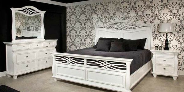 wandgestaltung-ideen-schlafzimmer-modernß weiß und schwarz zusammenbringen