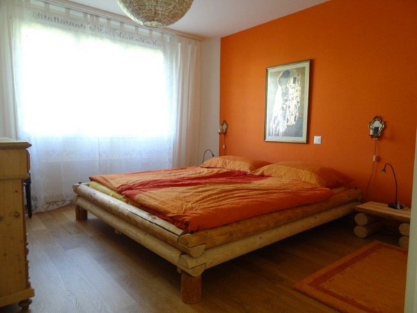 farbe-orange-Schlafzimmer- Nord