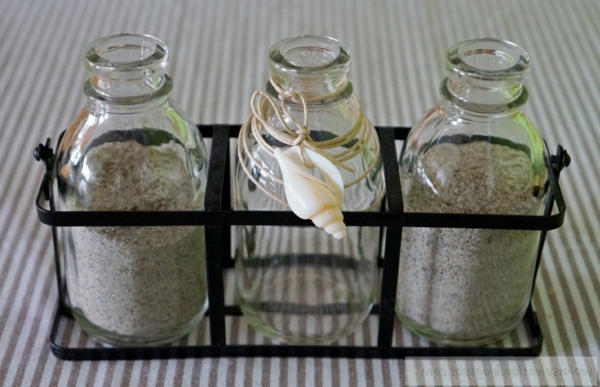 gefüllte Flaschen mit Sand-maritime-dekoration- kreative ideen realisieren
