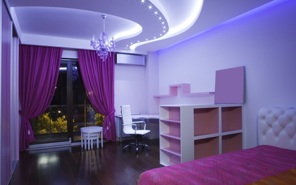 kreative-farbideen-für-schlafzimmer-super beleuchtung