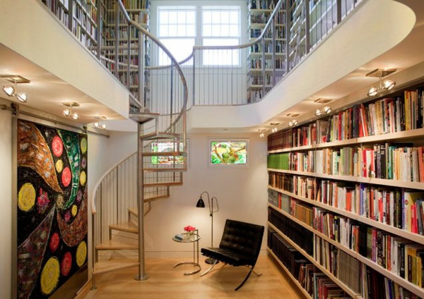 moderne- Haus – Bibliothek