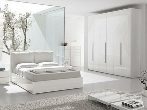 originelle-weiße-möbel-im-schlafzimmer-schöne dekoration