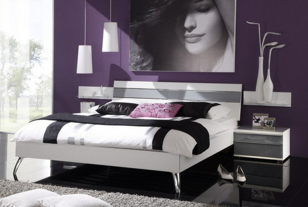 schlafzimmer-farbgestaltung-sehr-schöne-gestaltung-schönes gemälde an der wand