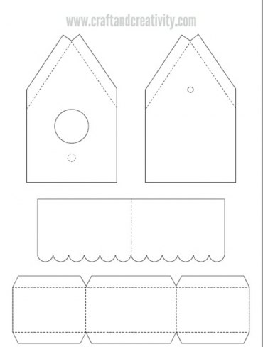 vorlage vogelhaus bauen kostenlos bastelideen für kinder und erwachsene