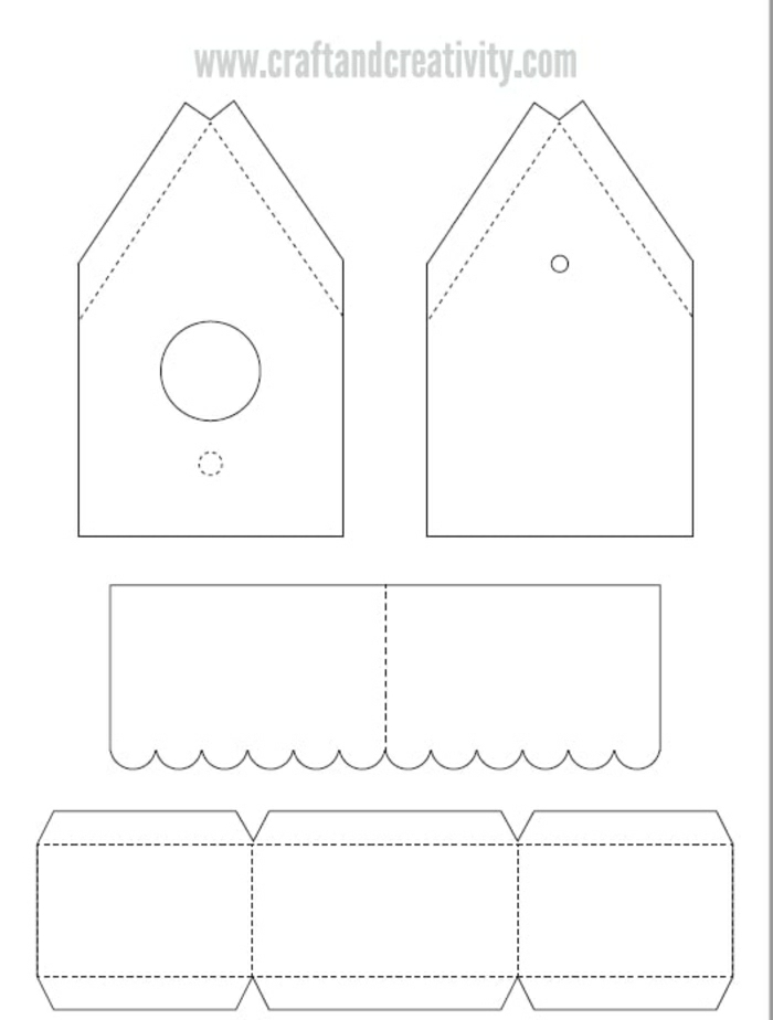 vorlage vogelhaus bauen kostenlos bastelideen für kinder und erwachsene