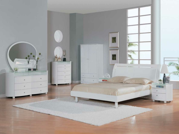 weiße-farbe-fürs-schlafzimmer-ultramoderne gestaltung