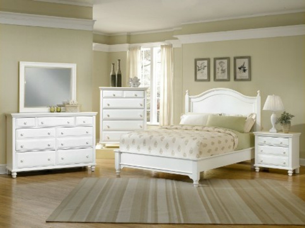 weiße-schlafzimmermöbel-sehr-schön-gemütliche ausstattung