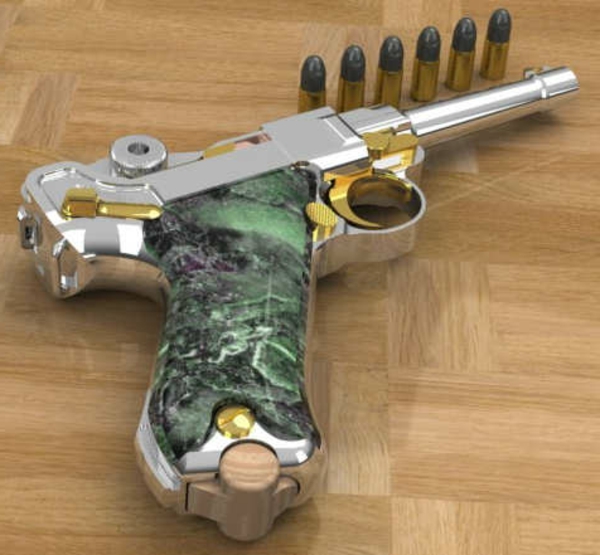 Pistole-grüner-marmor-super schönes design