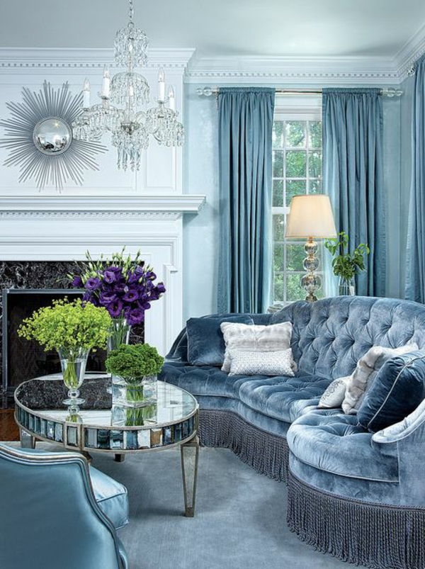 blaue-farbtöne-wohnzimmer-luxus