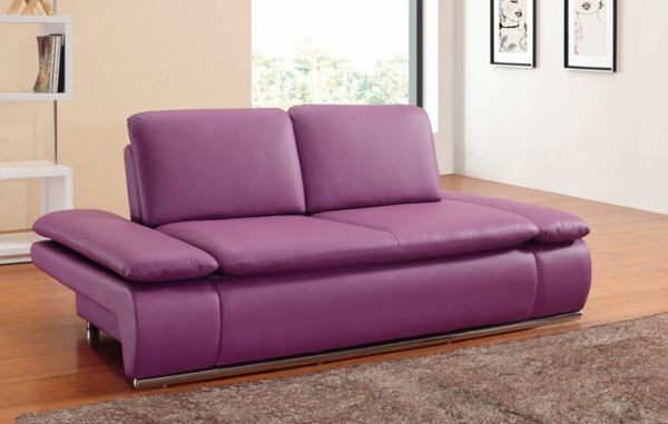 lila-farbtöne-Modern-Purple-sofa-leder