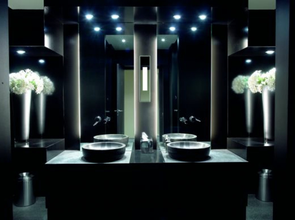 moderne-leuchten-für-spiegel-elegantes bad mit zwei waschbecken