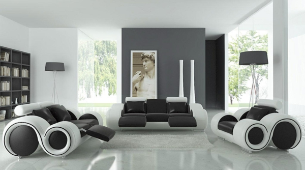 moderne-wohnzimmer-wandfarbe-kombination-aus-dunkelgrau-schwarz-und-weiß