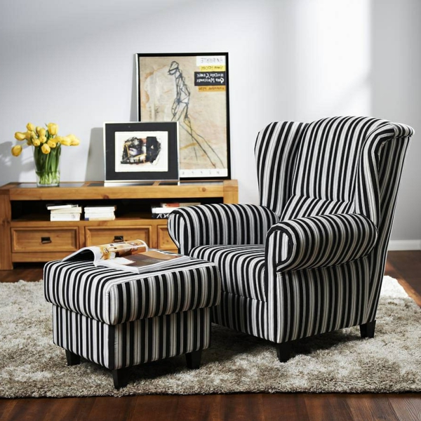 Ohrensessel mit Hocker 22 elegante Designs!