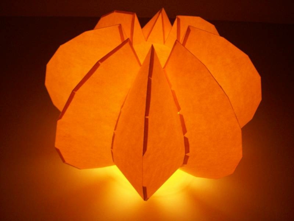 papier-lampen-modelle-orange farbe