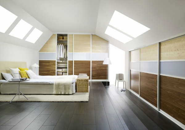 schlafzimmer-in-braun-grau-cremenweiß-fürs-Dachgeschoss