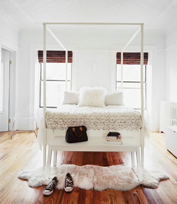 schönes-skandinavisches-schlafzimmer-einrichten-weiße gestaltung