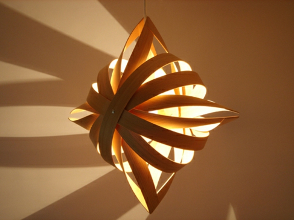 super-design-von-papier-lampe-wand in beige