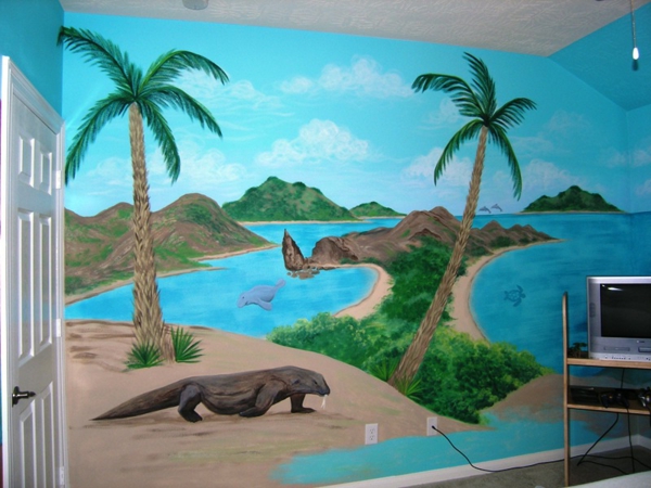 wandmalerei-im-kinderzimmer-Galapagos-Island