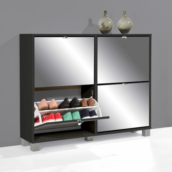 Schuhschrank mit Spiegelfront für eine schicke Flur - Gestaltung