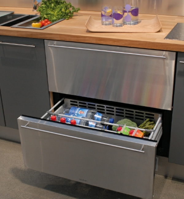 Designidee-Kühlschränke-mit-Schubladen-Küchengestaltung