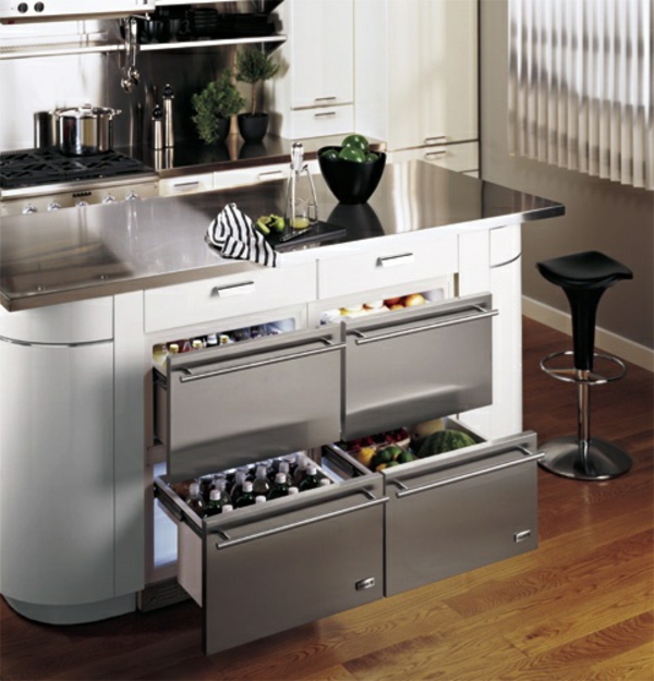 Kühlschrank-vier-Schubladen-Küche-Idee-moderne-Küche