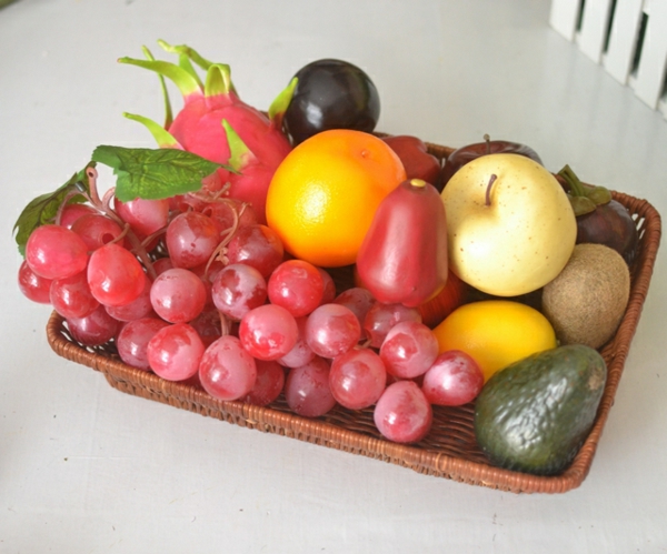 Obstdeko-Obstplatte-mit-künstlichem-Obst-Idee