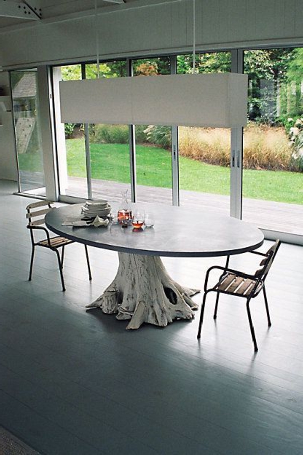 Treibholz-Tisch-Designidee-Wohnzimmer
