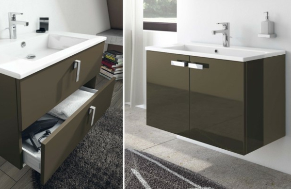 Waschtisch-Unterschränke-Badezimmer-Designidee