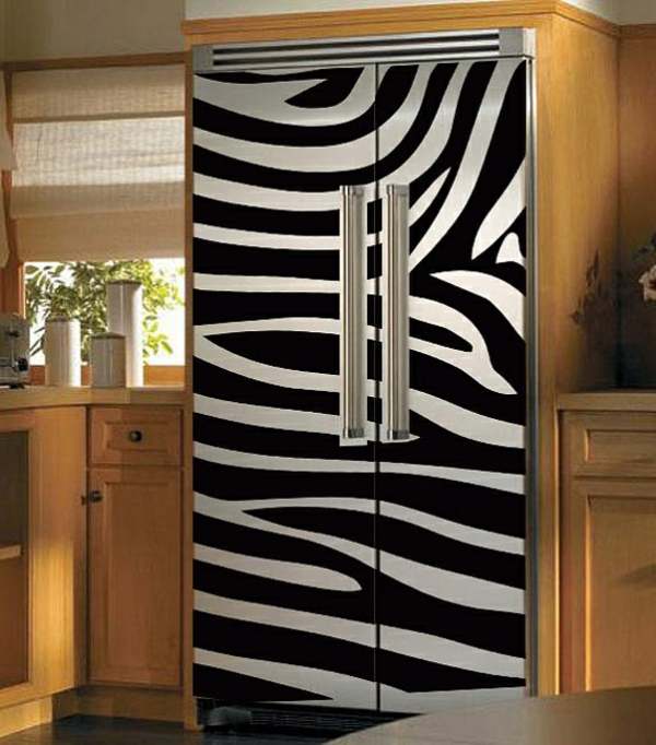 super-Idee-Zebra-Aufkleber-für-den-Kühlschrank