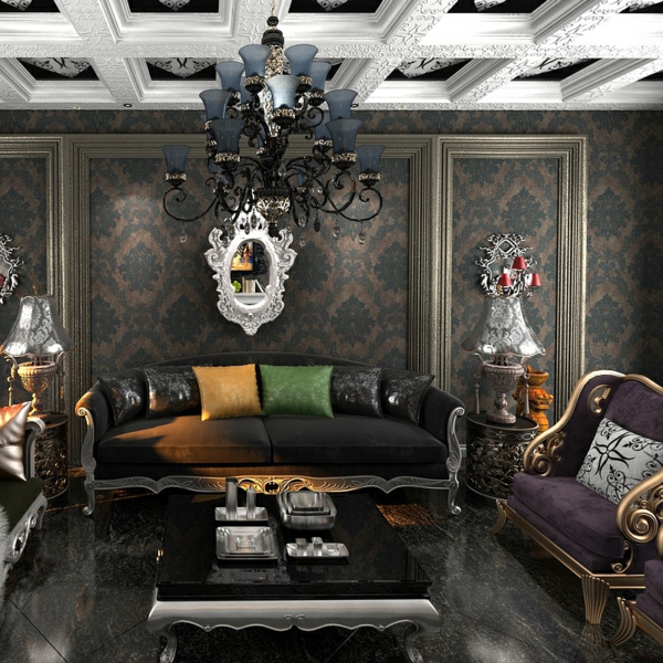 barock-tapete-für-ein-aristokratisches-wohnzimmer