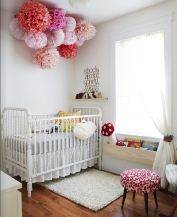 deko-bastelideen-fürs-babyzimmer - in weißer farbe