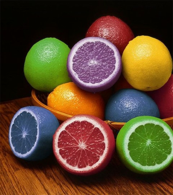 farbige-Zitronen-Künstliches-Obst-schön-gestalten-Dekoidee