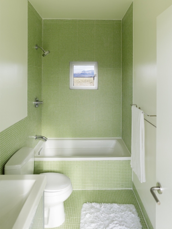 grüner-interior-Design-Idee-kleine-Badewanne