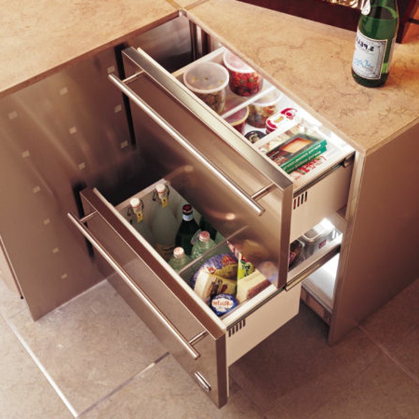 kompakte-Kühlschränke-mit-Schubladen-Küche