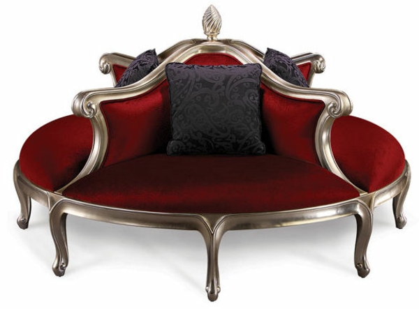 runde-sofas-ein-aristokratisches-modell- weißer hintergrund