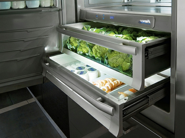 trendige-Kühlschränke-mit-Schubladen-Küche-Idee
