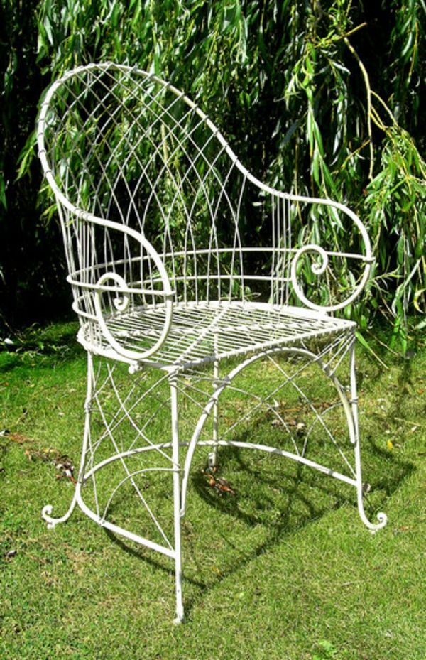 kreativer-weißer-Gartenstuhl-Metall-für-Das-Garten