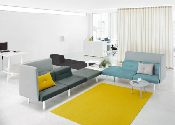 Beschprechungsraum-Design-FArben-Gelber-Teppich-modulare-Möbel