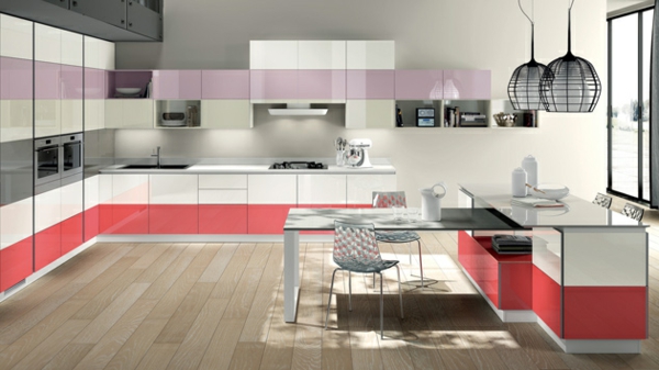 Effektvolle-Küchengestaltung-mit-Farben-Design-Idee
